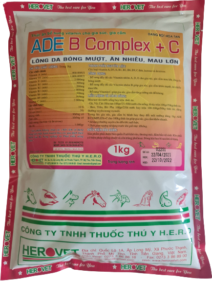 ADE BCOMPLEX C - Thuốc bổ hòa tan cho mọi loài vật nuôi